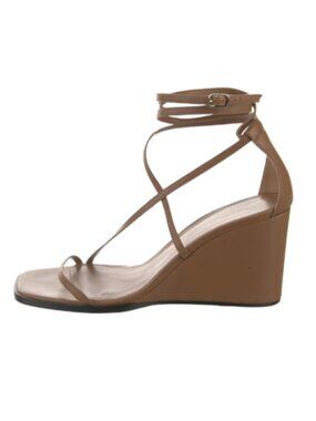 Tamara Mellon Leather Heeled Wedge Sandals